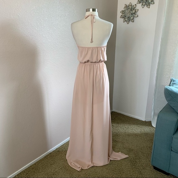 Show Me Your MuMu Heather Halter Dusty Blush Crisp - Picture 3 of 11